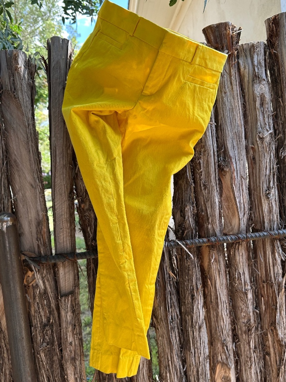 Banana Republic Sloan Cropped Pants  in Yellow, Size 2